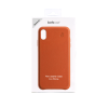 Packaging coque cuir orange iPhone Xs