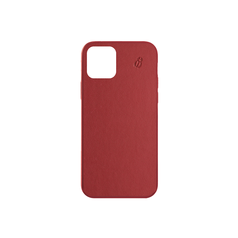 Coque cuir rouge Beetlecase iPhone 12