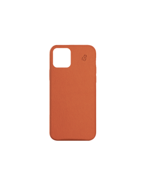 Coque cuir orange beetlecase iPhone 12