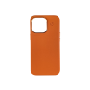 Coque cuir orange iPhone 13