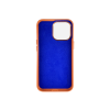 Coque cuir orange iPhone 13