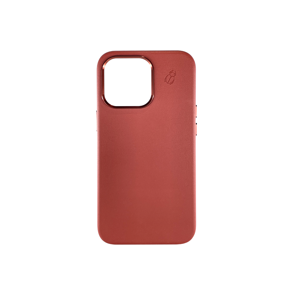 Coque cuir rouge iPhone 13 Pro