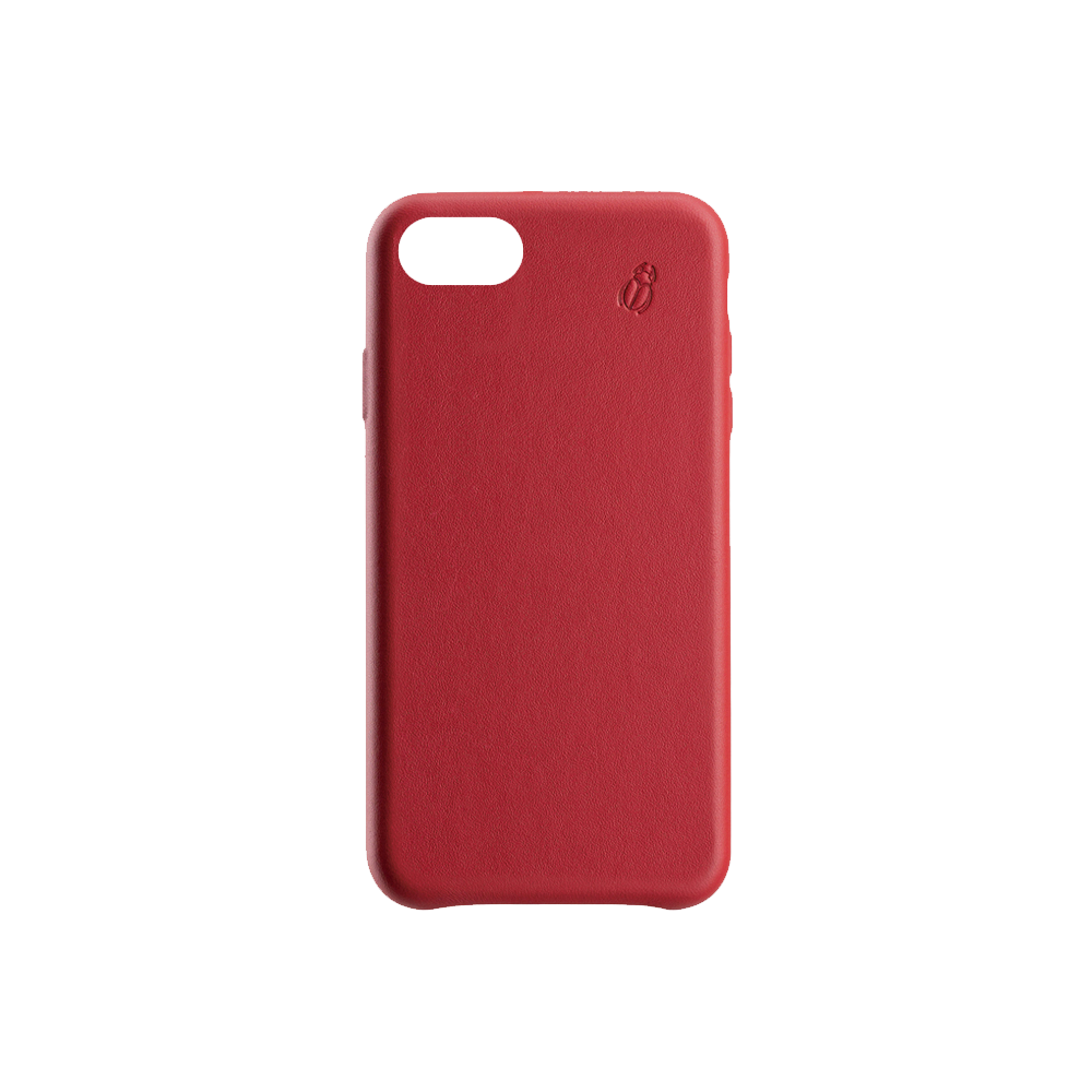 Coque cuir rouge Beetlecase iPhone 6 / 7 / 8