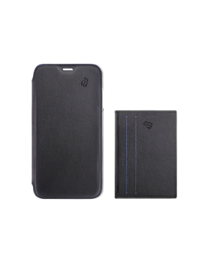 Folio crystal noir Beetlecase et porte carte iPhone 6 / 7 / 8