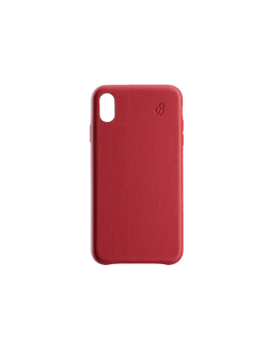 Coque cuir rouge Beetlecase iPhone Xs