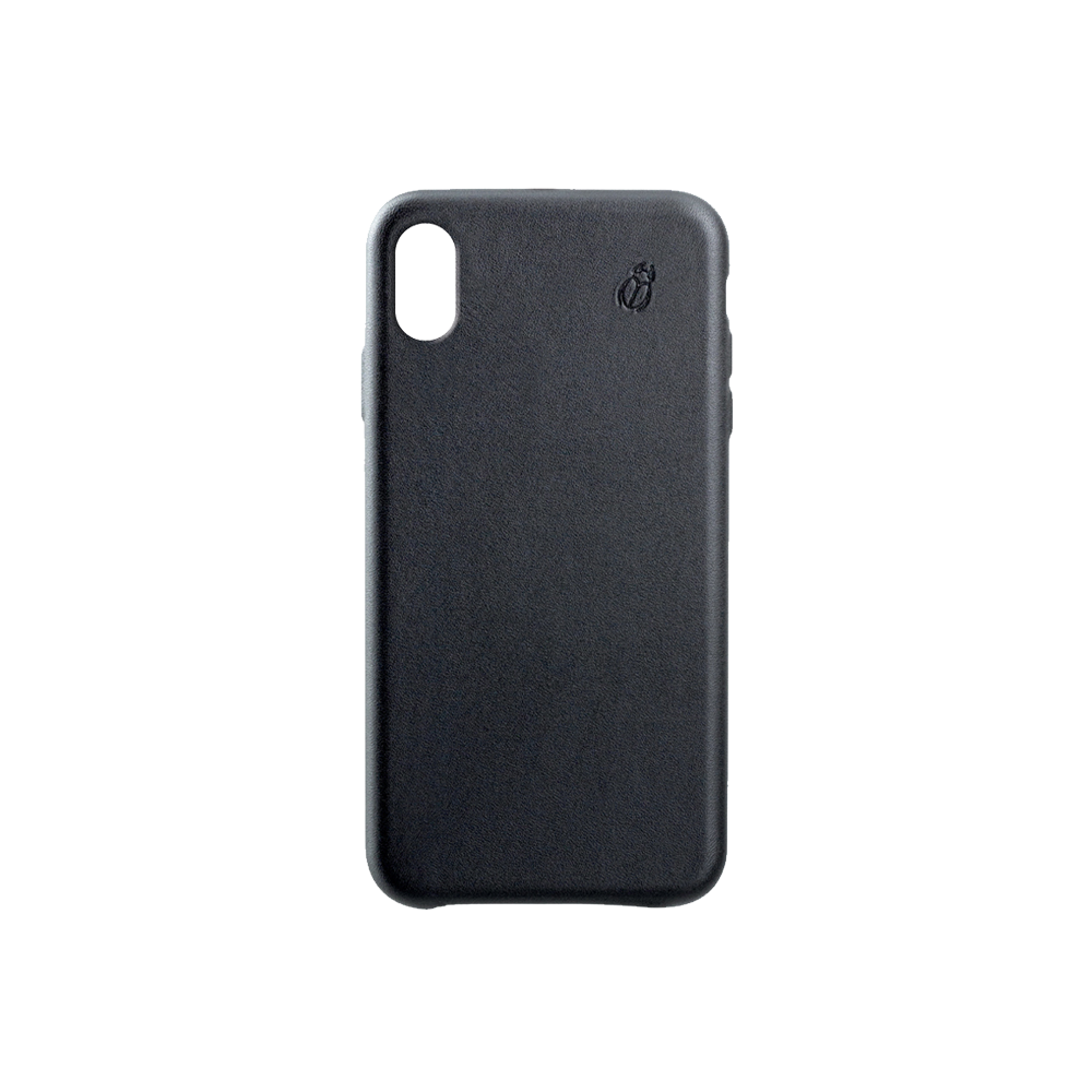 Coque cuir noir Beetlecase iPhone Xs