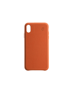 Coque cuir orange Beetlecase iPhone Xs