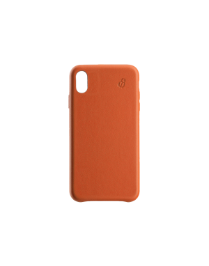 Coque cuir orange Beetlecase iPhone Xr