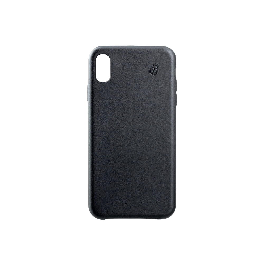 Coque cuir noir Beetlecase iPhone Xr